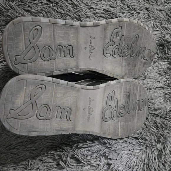 Sam Edelman | Black White Fashion Sneakers Sz 10 - Picture 8 of 9